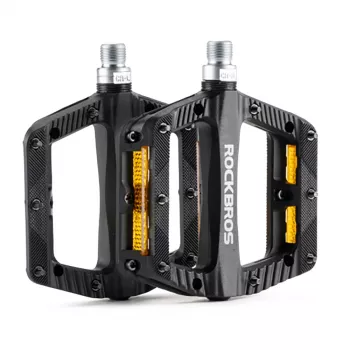 Pedale reflectorizante din nailon ROCKBROS BP2501, negru