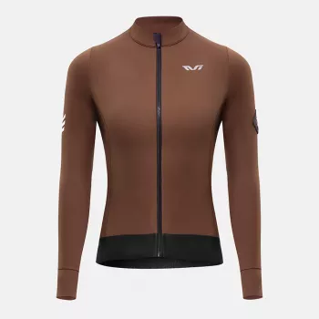 Tricou termic de ciclism pentru damă ROCKBROS YDWT006, maro, mărimea S