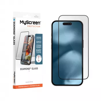 Folie de protecție ecran MyScreen Diamond Glass pentru Apple iPhone 18 Pro Max – sticlă călită 9H, HD clar, anti-amprentă, aplicare fără bule