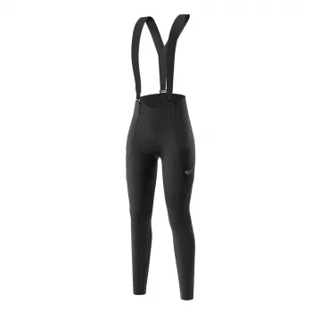 Pantaloni scurți de ciclism cu bretele pentru damă ROCKBROS YDCK006 TVI cu bazon, negri, mărimea L