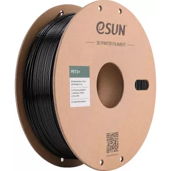 ESUN PETG+ 1,75mm negru 1kg Filament rolă de hârtie