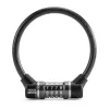 Antifurt cu cablu de oțel cu combinație pentru bicicletă ROCKBROS 87639-4, negru