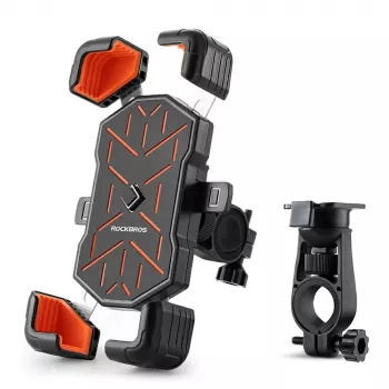 Suport de ghidon pentru smartphone ROCKBROS HW-117 - negru/portocaliu