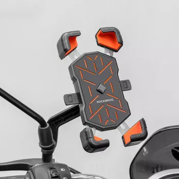Suport de ghidon pentru smartphone ROCKBROS HW-117 - negru/portocaliu