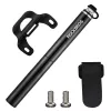 Pompă de mână ușoară pentru bicicletă ROCKBROS JG-PB-004 cu manometru - negru
