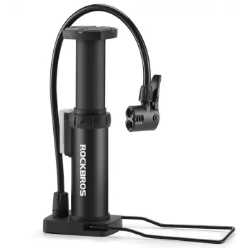 Pompă de picior ultralight pentru bicicletă Rockbros 4522L, negru
