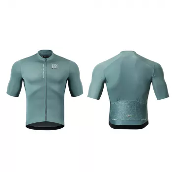 Tricou de ciclism cu mânecă scurtă pentru bărbați ROCKBROS ROAD TO SKY gri-albastru mărimea M