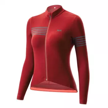 Tricou termic de ciclism cu mânecă lungă pentru femei ROCKBROS YPW065 TVI toamnă/iarnă roșu mărimea L
