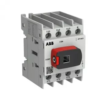 ABB OTOT16G1-4BSN2Plus 16 A 4-Pole Front-Operated Load Break Switch with Black Handle