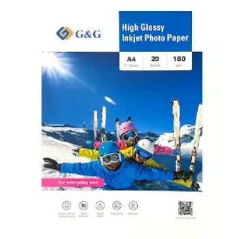 Hârtie foto G&G Ninestar A4, 180 g/m², 20 de coli (20287)