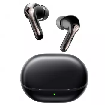 Căști true wireless Soundpeats Air5 Pro cu ANC hibrid, LDAC, Bluetooth 5.3, negre