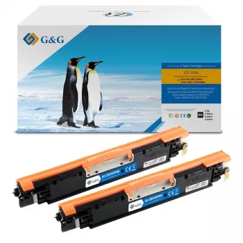 G&G Toner replacing HP 126A/ CE310AD Canon 729BK 2 pcs