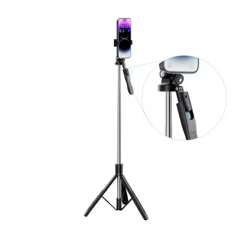Treppied selfie stick Bluetooth XO SS15, 180 cm, negru