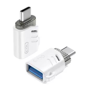 Adaptor OTG XO NB256B USB-A mamă la USB-C tată, alb (NB256B)