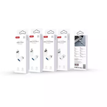Adaptor OTG XO NB256B USB-A mamă la USB-C tată, alb (NB256B)