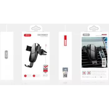 XO C37 Suport de telefon cu gravitație pentru grilă de ventilație auto, negru