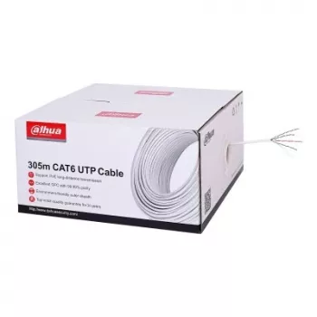 Cablu CAT6 UTP la rolă DAHUA PFM923I-6UN-C 305m alb