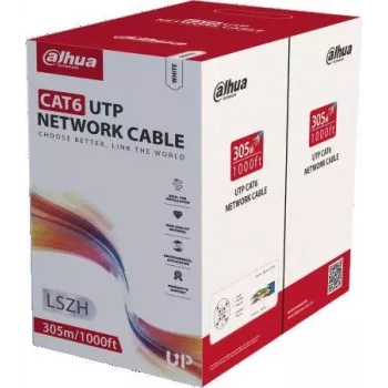 Cablu CAT6 UTP la rolă DAHUA PFM923I-6UN-C 305m alb