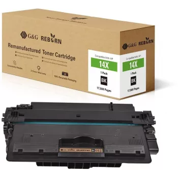 G&G Reborn Remanufactured Black Toner Cartridge for HP 14X (CF214X) – 17,500 Pages