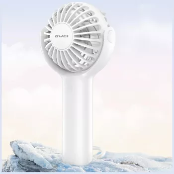 Ventilator de mână AWEI F42, alb