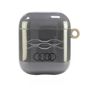 Husă Audi IML Geometric Pattern pentru Apple AirPods 1/2 - gri