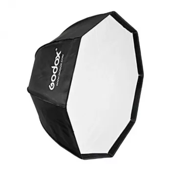 Softbox umbrelă octogonală Godox SB-UBW95 95cm cu montură Bowens, interior argintiu, difuzoare și geantă de transport
