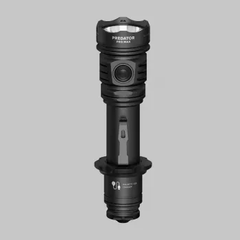 Lanternă tactică Armytek Predator PRO MAX 3000 lumeni, alb cald, rază 501m, Cree XHP70.2, reîncărcabilă 21700, negru