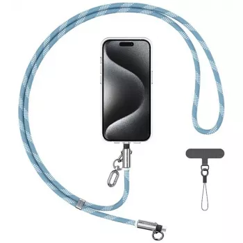 Cablu de încărcare cu șnur pentru telefon USAMS SJ746 30W USB-C la Lightning 1,2 m albastru