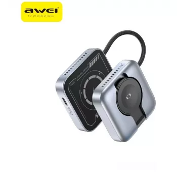 Stație de încărcare wireless 3-în-1 AWEI W35 15W gri