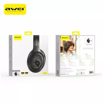 Căști wireless Bluetooth 6.0 AWEI AT30, negre