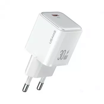 USAMS X-ron Series Încărcător de perete 30W USB-C PD3.0, Alb (ștecher EU) - US-CC186