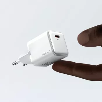 USAMS X-ron Series Încărcător de perete 30W USB-C PD3.0, Alb (ștecher EU) - US-CC186