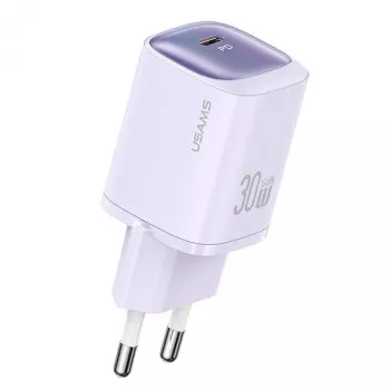 Încărcător rapid USAMS CC251 30W GaN USB-C seria HC, mov