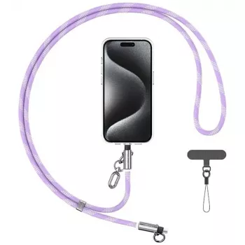 USAMS SJ746 Cablu USB-C la Lightning 30W cu șnur pentru telefon, 1,2m, Violet
