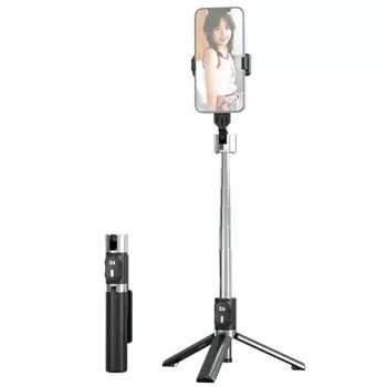 USAMS ZB324 Mini Trepied selfie stick wireless cu telecomandă Bluetooth - Negru