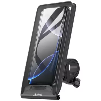 Suport de telefon pentru bicicletă impermeabil USAMS ZJ083, negru