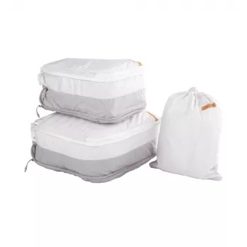 Set organizare haine PGYTECH - 4 cuburi de ambalare pentru călătorie cu sac pentru pantofi și rufe, gri