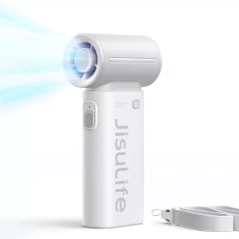 Ventilator portabil USB JISULIFE Handheld Fan Life9 3600mAh cu power bank - gri
