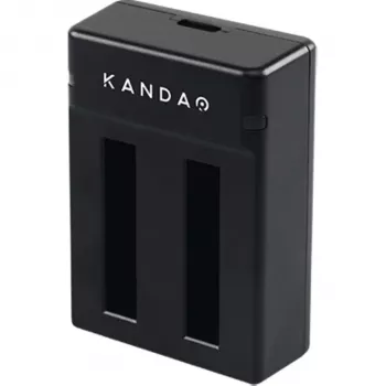 Încărcător dublu Kandao QooCam EGO cu USB-C, indicatoare LED, protecție la supraîncărcare