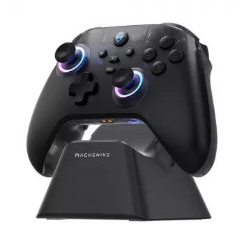 Machenike G3 V2 gamepad wireless cu stație de încărcare pentru PC, Switch, dispozitive mobile - negru
