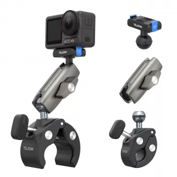 Clemă cu braț magic TELESIN pentru DJI Osmo Action 5 Pro/4/3, Osmo 360, GoPro, Insta360 – S3-HBM-14-TDJ