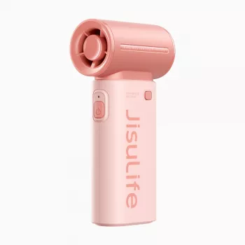 Ventilator de mână JISULIFE Life9 3600mAh USB-C portabil pliabil de birou - roz