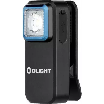 Lanternă cu clemă reîncărcabilă OLIGHT Oclip neagră 300 lumeni USB-C IPX7