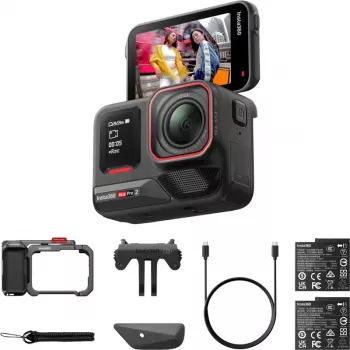 Cameră de acțiune Insta360 Ace Pro 2 cu baterie duală - video 8K, obiectiv Leica, stabilizare FlowState