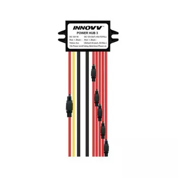 INNOVV Power Hub 3 - distribuitor de alimentare impermeabil 12V pentru 5 dispozitive cu protecție a bateriei și siguranțe