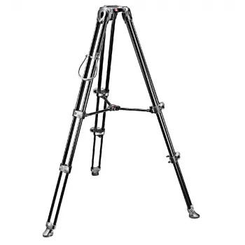 Treppied video din aluminiu Manfrotto MVT502AM cu bază fluidă, 3 secțiuni, capacitate de încărcare 4 kg, înălțime maximă 169 cm, negru