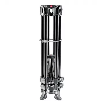 Treppied video din aluminiu Manfrotto MVT502AM cu bază fluidă, 3 secțiuni, capacitate de încărcare 4 kg, înălțime maximă 169 cm, negru
