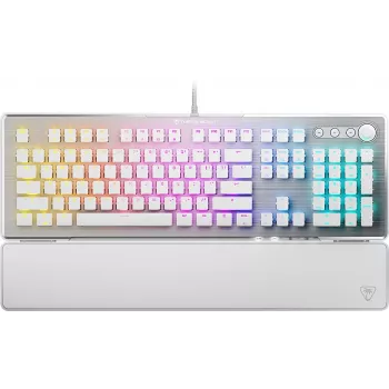 Turtle Beach Vulcan II Mechanical Gaming Keyboard, Arctic White, Linear Optical Switches, US Layout