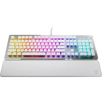 Turtle Beach Vulcan II Mechanical Gaming Keyboard, Arctic White, Linear Optical Switches, US Layout