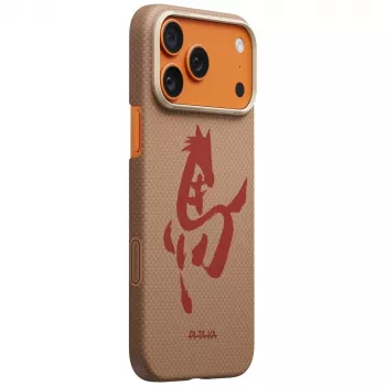 PITAKA Edge Case Ink Horse Painting for iPhone 17 Pro - Gold Jade